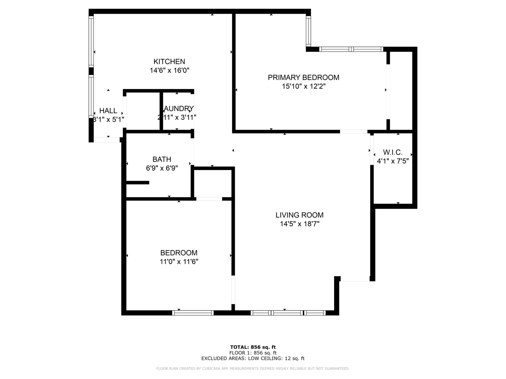 Floor plan for Richmond 2BR apartment at 314 3rd Ave, San Francisco